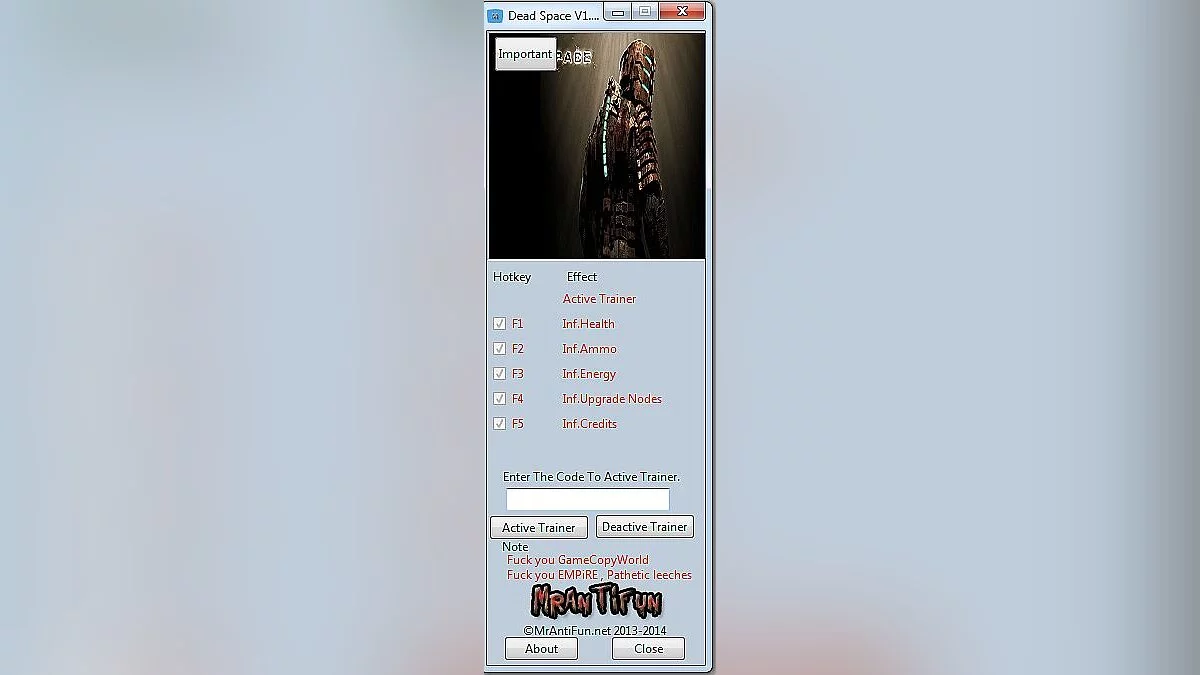 Трейнер / Trainer (+5) [1.0.0.222] [MrAntiFun]