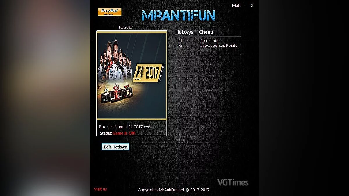 F1 2017: Трейнер / Trainer (+2) [1.05] [MrAntiFun]