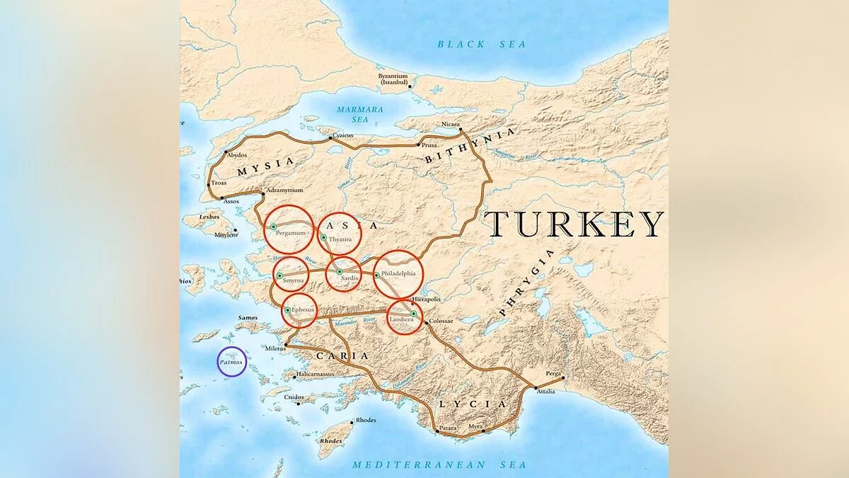 Посещение семи церквей из книги Откровение