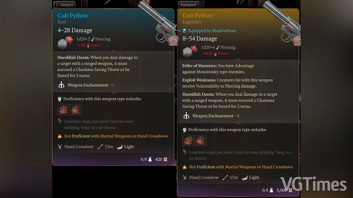 Baldur's Gate 3 — Револьвер Colt Python
