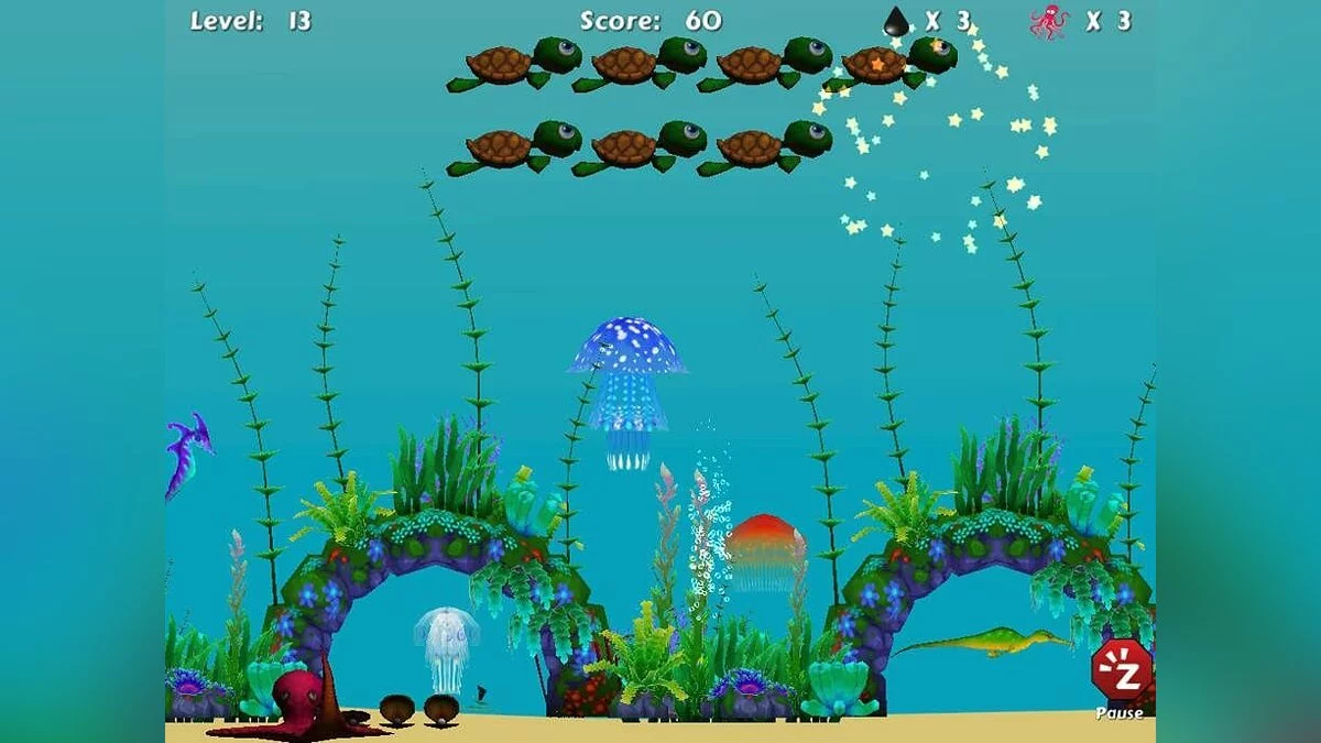 Скриншоты из Turtle Invaders