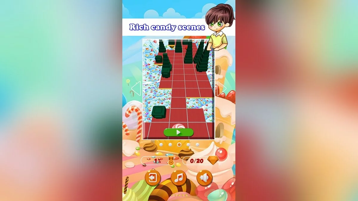 Скриншоты из Candy Sky: Rolling 3D / Картинка 1