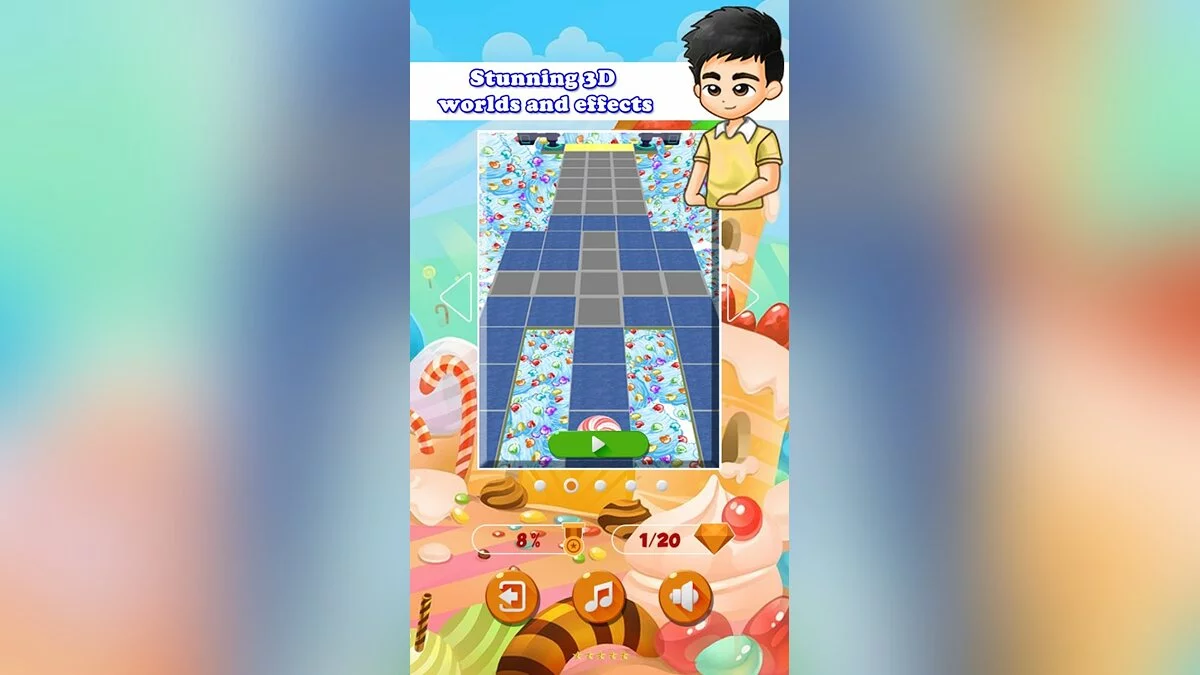 Скриншоты из Candy Sky: Rolling 3D / Картинка 2