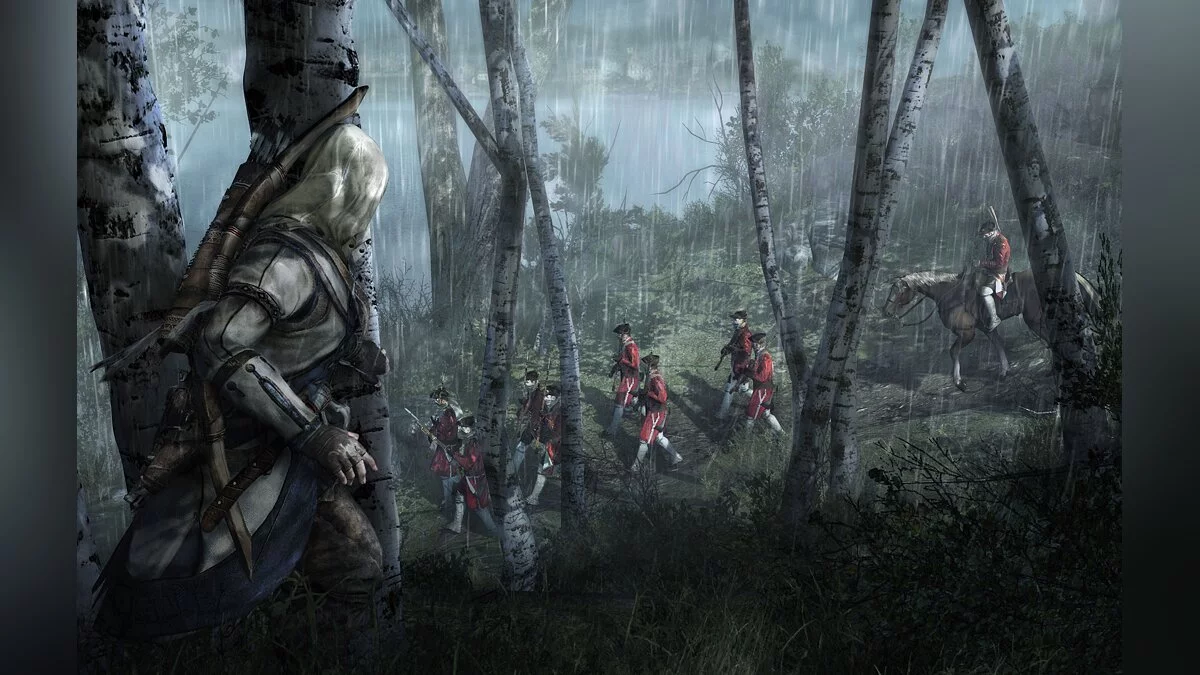 Пример ведения боя в лесу.