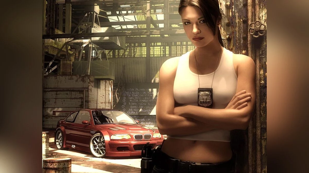 Наиболее известная девушка из NFS: MW, но, тем не менее, безымянная героиня. Ниже — актриса, Симон Бейлли.