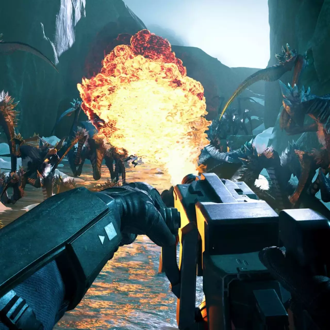 Вышла полная версия шутера про войну с огромными жуками на разных планетах